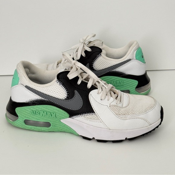 Nike Air Max Excee White Green Glow Shoes - Size 7 - Picture 1 of 11